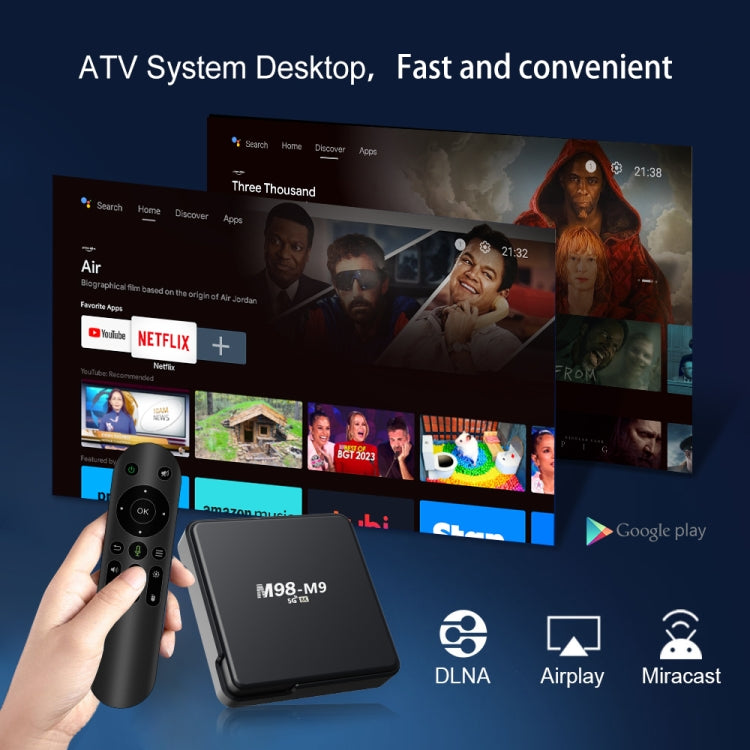 M98-M9 Quad-core ARM Cortex-A53 WiFi Bluetooth 4K HD Android TV Box, RAM:2GB+8GB(EU Plug) - Allwinner H3 by PMC TechLife | Online Shopping South Africa | PMC TechLife | Buy Now Pay Later Mobicred