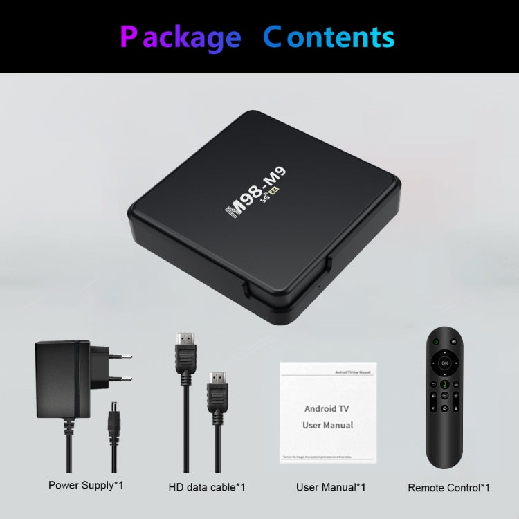 M98-M9 Quad-core ARM Cortex-A53 WiFi Bluetooth 4K HD Android TV Box, RAM:2GB+8GB(US Plug) - Allwinner H3 by PMC TechLife | Online Shopping South Africa | PMC TechLife | Buy Now Pay Later Mobicred