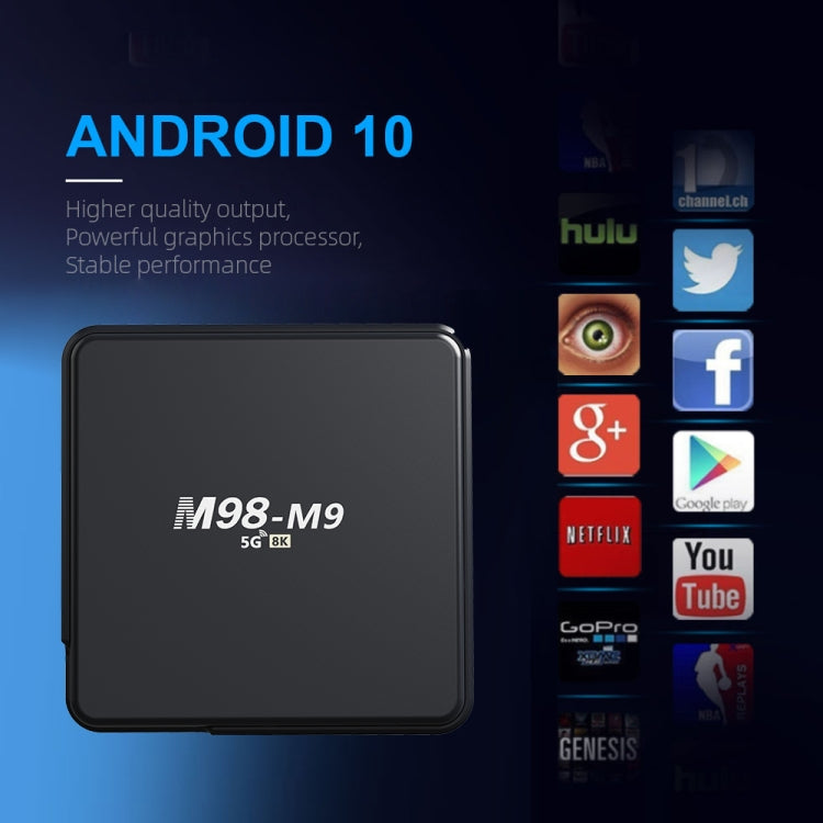M98-M9 Quad-core ARM Cortex-A53 WiFi Bluetooth 4K HD Android TV Box, RAM:2GB+8GB(AU Plug) - Allwinner H3 by PMC TechLife | Online Shopping South Africa | PMC TechLife | Buy Now Pay Later Mobicred