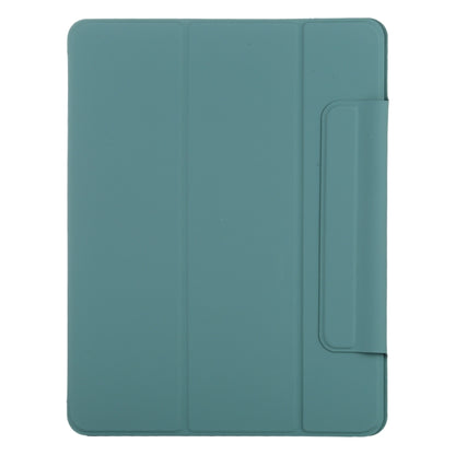 For iPad Pro 13 2024 Double-sided Clip Fixed Buckle Magnetic PU Leather Smart Tablet Case(Green) - iPad Pro 13 2024 Cases by PMC Jewellery | Online Shopping South Africa | PMC Jewellery | Buy Now Pay Later Mobicred