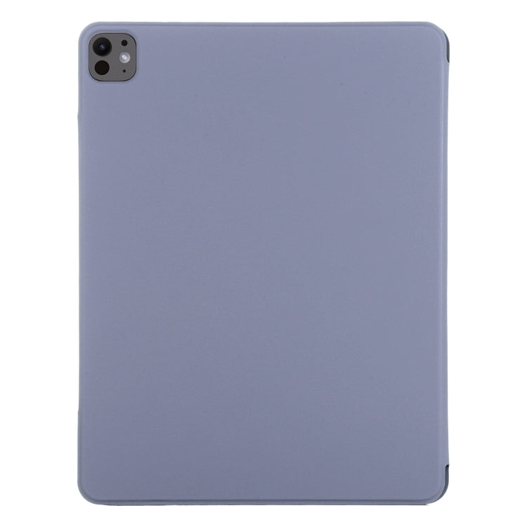 For iPad Pro 13 2024 Double-sided Clip Fixed Buckle Magnetic PU Leather Smart Tablet Case(Purple) - iPad Pro 13 2024 Cases by PMC TechLife | Online Shopping South Africa | PMC TechLife | Buy Now Pay Later Mobicred