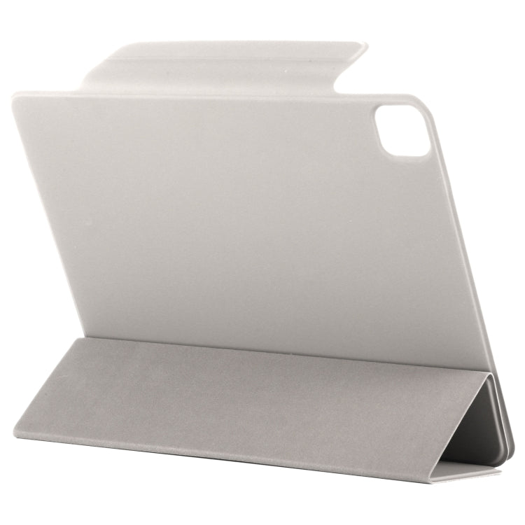 For iPad Pro 13 2024 Double-sided Clip Fixed Buckle Magnetic PU Leather Smart Tablet Case(Grey) - iPad Pro 13 2024 Cases by PMC TechLife | Online Shopping South Africa | PMC TechLife | Buy Now Pay Later Mobicred