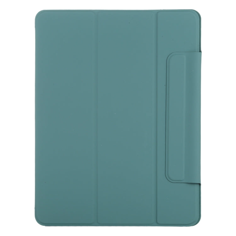 For iPad Air 13 2024 Double-sided Clip Fixed Buckle Magnetic PU Leather Smart Tablet Case(Green) - iPad Air 13 2024 Cases by PMC Jewellery | Online Shopping South Africa | PMC Jewellery | Buy Now Pay Later Mobicred