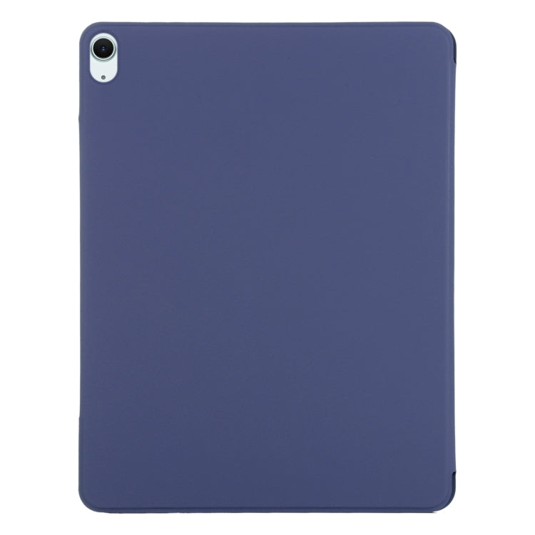 For iPad Air 13 2024 Double-sided Clip Fixed Buckle Magnetic PU Leather Smart Tablet Case(Dark Blue) - iPad Air 13 2024 Cases by PMC Jewellery | Online Shopping South Africa | PMC Jewellery | Buy Now Pay Later Mobicred
