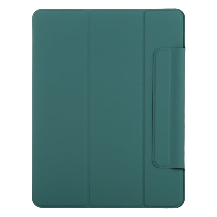 For iPad Air 13 2024 Double-sided Clip Fixed Buckle Magnetic PU Leather Smart Tablet Case(Dark Green) - iPad Air 13 2024 Cases by PMC Jewellery | Online Shopping South Africa | PMC Jewellery | Buy Now Pay Later Mobicred