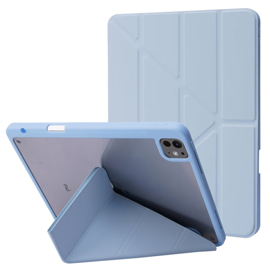 For iPad Pro 11 2024 Deformation Transparent Acrylic Leather Tablet Case(Light Blue) - iPad Pro 11 2024 Cases by PMC Jewellery | Online Shopping South Africa | PMC Jewellery | Buy Now Pay Later Mobicred