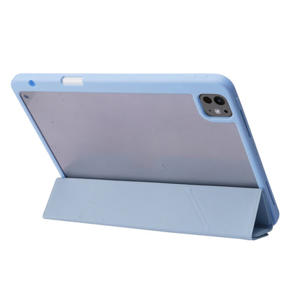 For iPad Air 11 2024 Deformation Transparent Acrylic Leather Tablet Case(Lavender Grey) - iPad Air 11 2024 Cases by PMC Jewellery | Online Shopping South Africa | PMC Jewellery | Buy Now Pay Later Mobicred