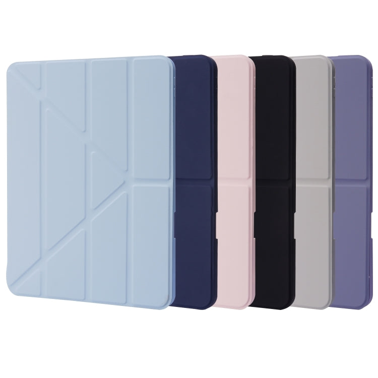 For iPad Pro 11 2024 Deformation Transparent Acrylic Leather Tablet Case(Lavender Grey) - iPad Pro 11 2024 Cases by PMC Jewellery | Online Shopping South Africa | PMC Jewellery | Buy Now Pay Later Mobicred