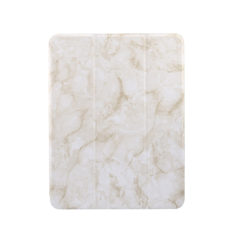For iPad Air 11 2024 Three-fold Marble Texture Protective Tablet Case with Pen Slot(Smoky Gray) - iPad Air 11 2024 Cases by PMC TechLife | Online Shopping South Africa | PMC TechLife | Buy Now Pay Later Mobicred