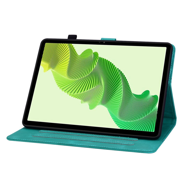 For Realme Pad 2 11.5 Lily Embossed Leather Tablet Case(Green) - Realme by PMC TechLife | Online Shopping South Africa | PMC TechLife | Buy Now Pay Later Mobicred