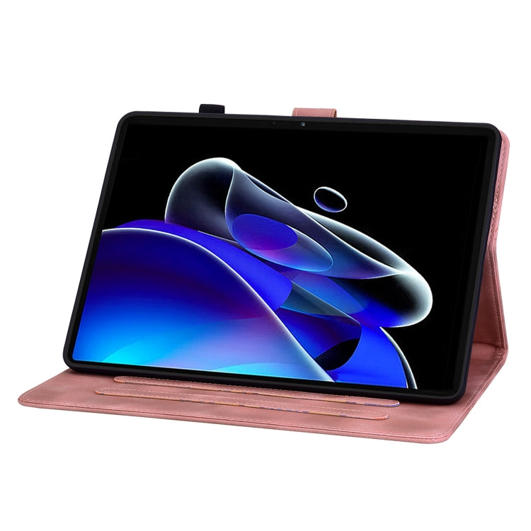 For Realme Pad X Lily Embossed Leather Tablet Case(Pink) - Realme by PMC TechLife | Online Shopping South Africa | PMC TechLife | Buy Now Pay Later Mobicred