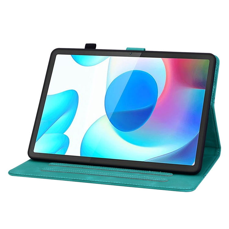 For Realme Pad 10.4 Lily Embossed Leather Tablet Case(Green) - Realme by PMC TechLife | Online Shopping South Africa | PMC TechLife | Buy Now Pay Later Mobicred