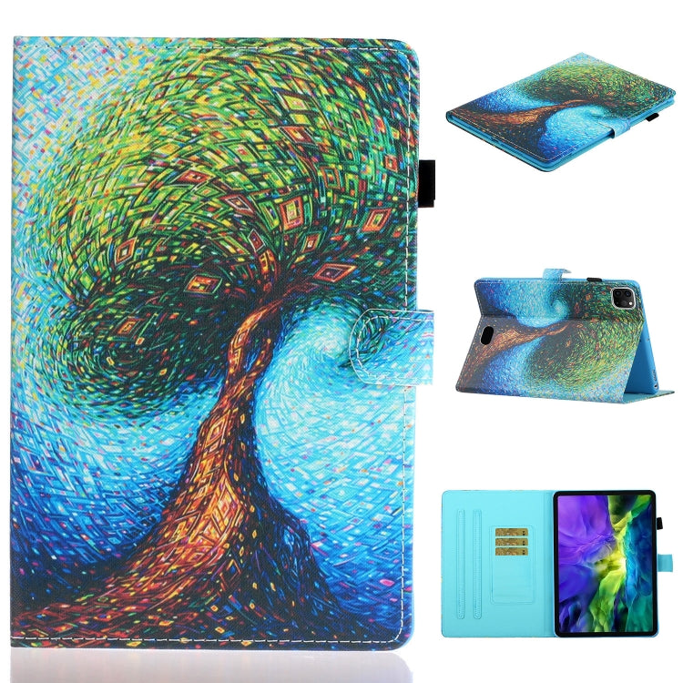 For iPad Pro 11 2024 Coloured Drawing Stitching Smart Leather Tablet Case(Abstract Tree) - iPad Pro 11 2024 Cases by PMC TechLife | Online Shopping South Africa | PMC TechLife | Buy Now Pay Later Mobicred