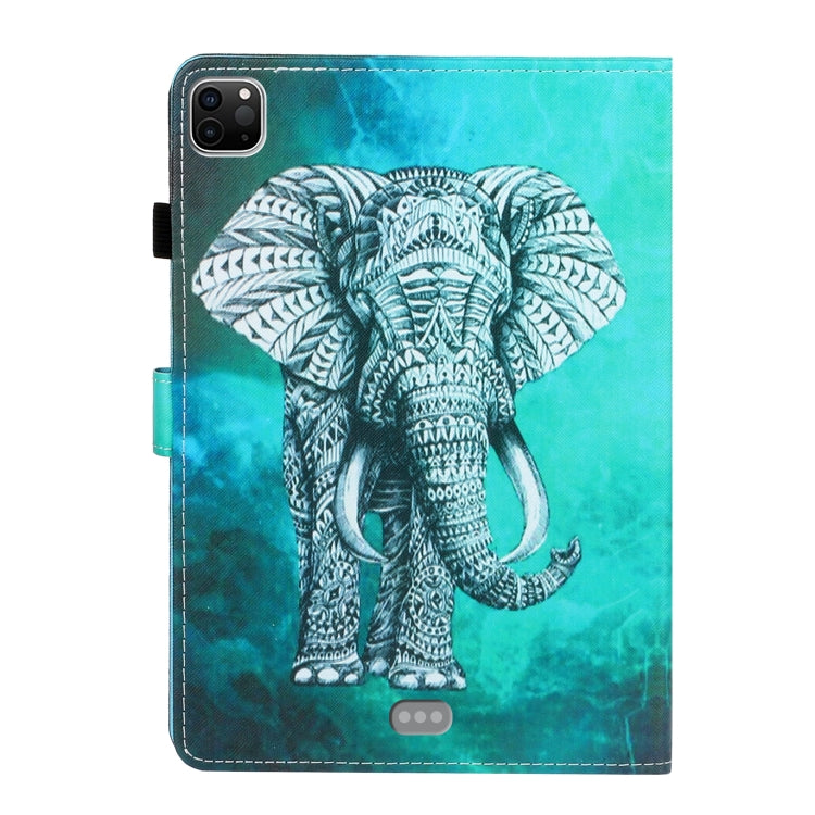 For iPad Pro 11 2024 Coloured Drawing Stitching Smart Leather Tablet Case(Elephant) - iPad Pro 11 2024 Cases by PMC Jewellery | Online Shopping South Africa | PMC Jewellery | Buy Now Pay Later Mobicred