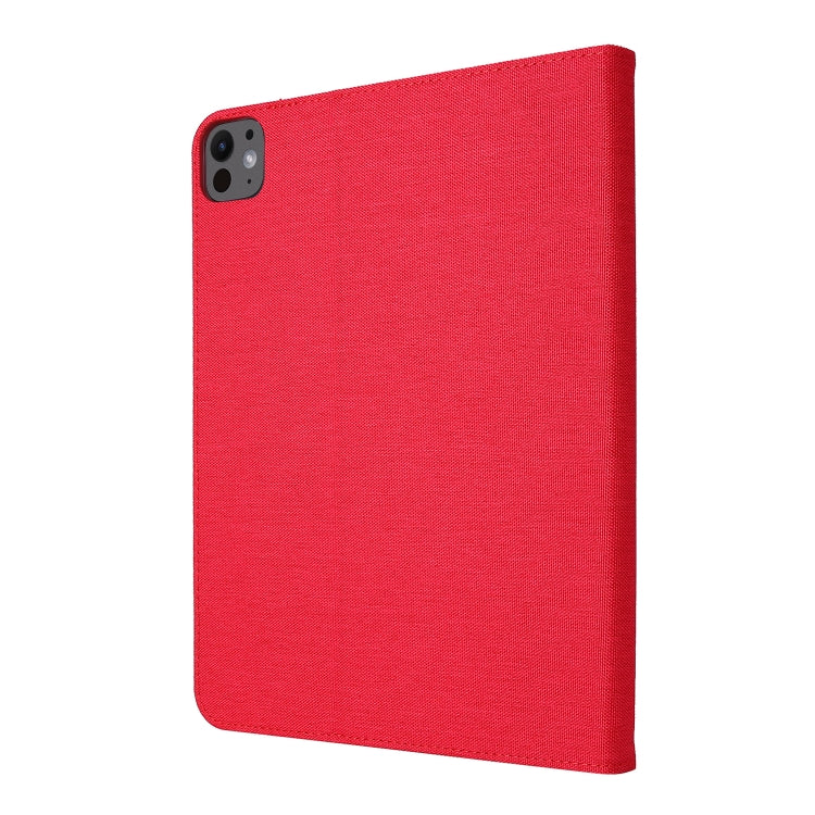 For iPad Air 13 2024 Fabric Leather Tablet Case(Red) - iPad Air 13 2024 Cases by PMC TechLife | Online Shopping South Africa | PMC TechLife | Buy Now Pay Later Mobicred