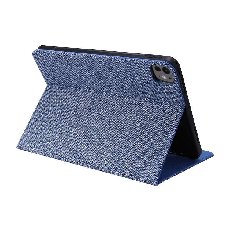 For iPad Air 13 2025 / 2024 Fabric Leather Tablet Case(Blue) - iPad Air 13 2025 / 2024 Cases by PMC TechLife | Online Shopping South Africa | PMC TechLife | Buy Now Pay Later Mobicred
