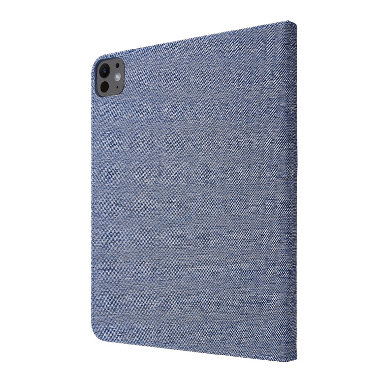 For iPad Pro 11 2024 Fabric Leather Tablet Case(Blue) - iPad Pro 11 2024 Cases by PMC TechLife | Online Shopping South Africa | PMC TechLife | Buy Now Pay Later Mobicred