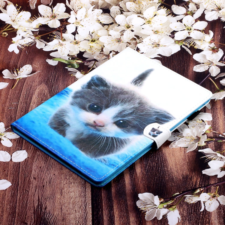 For iPad Pro 11 2024 Coloured Drawing Stitching Smart Leather Tablet Case(Blue White Cat) - iPad Pro 11 2024 Cases by PMC TechLife | Online Shopping South Africa | PMC TechLife | Buy Now Pay Later Mobicred