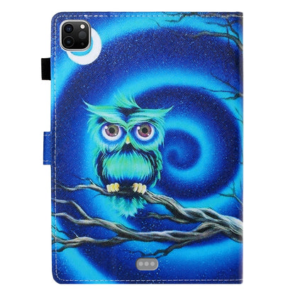 For iPad Pro 11 2024 Coloured Drawing Stitching Smart Leather Tablet Case(Moon Owl) - iPad Pro 11 2024 Cases by PMC Jewellery | Online Shopping South Africa | PMC Jewellery | Buy Now Pay Later Mobicred