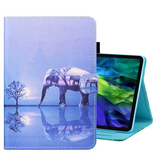 For iPad Pro 11 2024 Coloured Drawing Stitching Smart Leather Tablet Case(Elephant) - iPad Pro 11 2024 Cases by PMC Jewellery | Online Shopping South Africa | PMC Jewellery | Buy Now Pay Later Mobicred