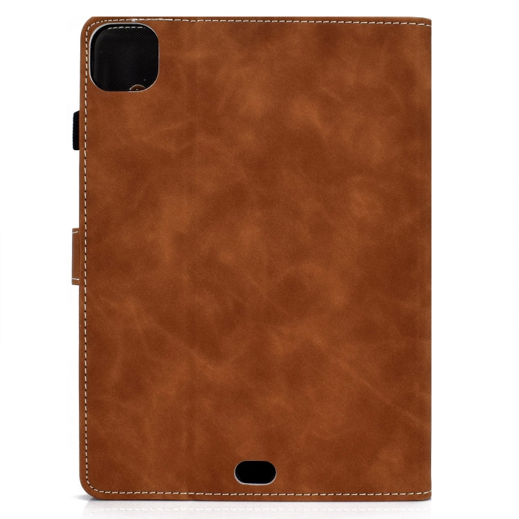 For iPad Pro 11 2024 Cowhide Texture Tablet Leather Smart Case(Brown) - iPad Pro 11 2024 Cases by PMC TechLife | Online Shopping South Africa | PMC TechLife | Buy Now Pay Later Mobicred