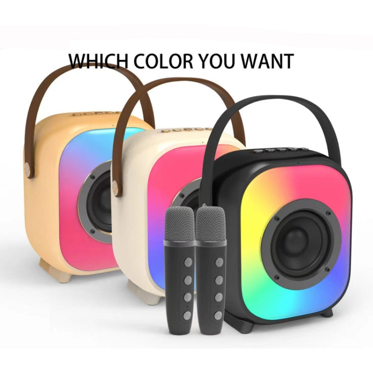 NewRixing NR168W Portable Colorful Bluetooth Speaker Home Dual Mic Karaoke Speaker(Coffee) - free shipping - PMC Jewellery - Order now!