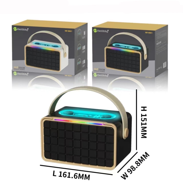 NewRixing NR8801 15W Portable Outdoor Bluetooth Speaker TWS Stereo Speaker(Gray) - free shipping - PMC Jewellery - Order now!