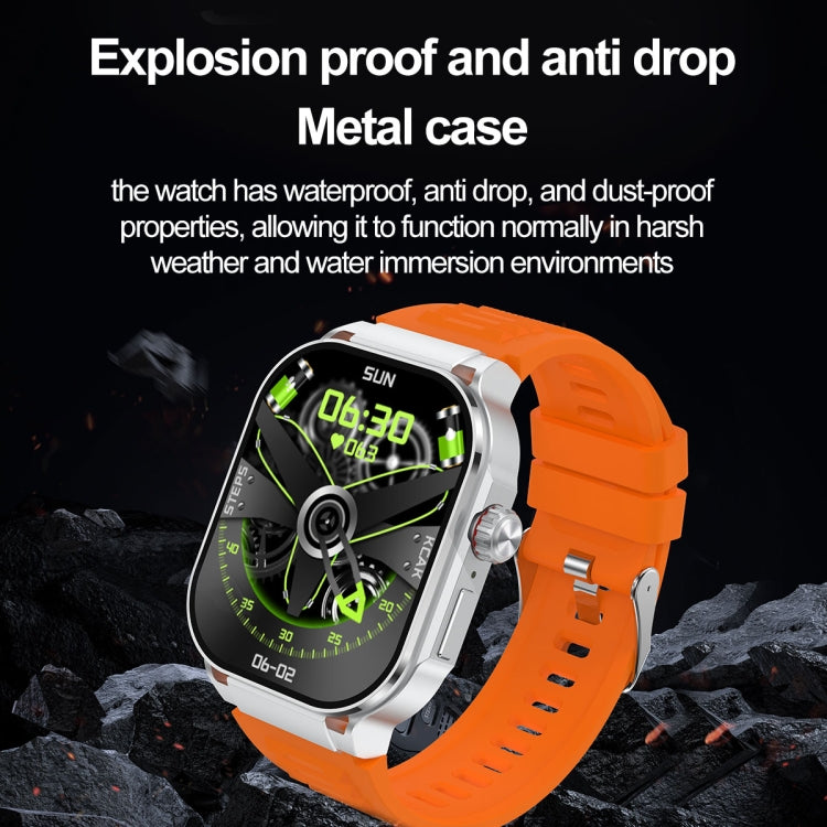 G40S 2.06 inch IP67 BT5.2 Sport Smart Watch, Support Bluetooth Call / Sleep / Blood Oxygen / Heart Rate / Blood Pressure Health Monitor(Orange) - Smart Watches by PMC Jewellery | Online Shopping South Africa | PMC Jewellery | Buy Now Pay Later Mobicred