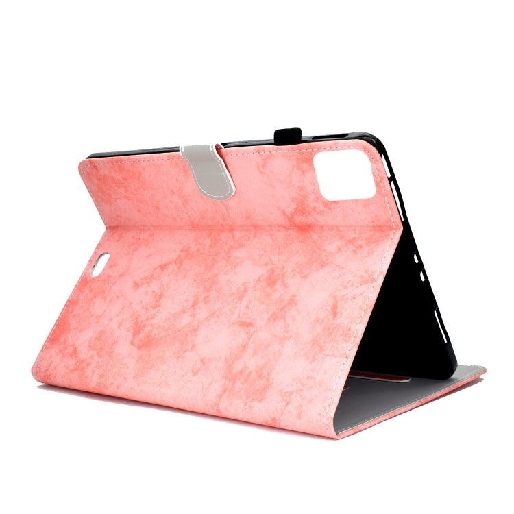 For iPad Pro 11 2024 Marble Style Cloth Texture Smart Leather Tablet Case(Pink) - iPad Pro 11 2024 Cases by PMC Jewellery | Online Shopping South Africa | PMC Jewellery | Buy Now Pay Later Mobicred