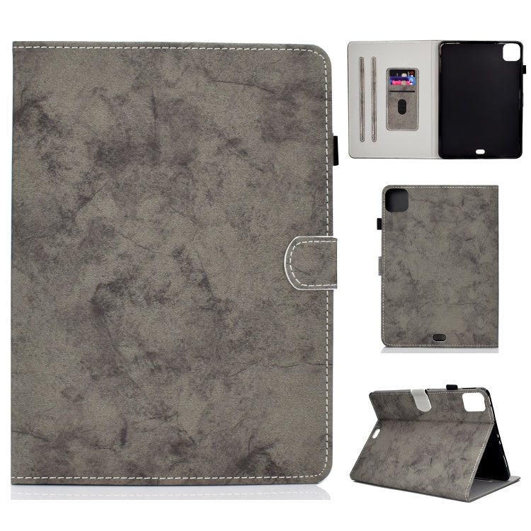 For iPad Pro 11 2024 Marble Style Cloth Texture Smart Leather Tablet Case(Grey) - iPad Pro 11 2024 Cases by PMC Jewellery | Online Shopping South Africa | PMC Jewellery | Buy Now Pay Later Mobicred