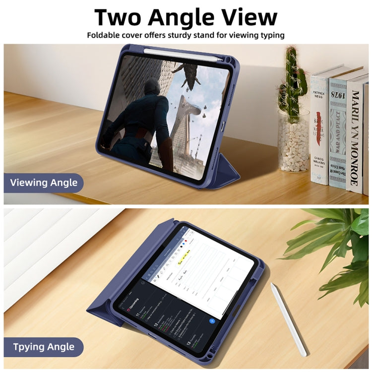For iPad Air 11 2024 3-fold TPU Smart Leather Tablet Case with Pen Slot(Royal Blue) - iPad Air 11 2024 Cases by PMC TechLife | Online Shopping South Africa | PMC TechLife | Buy Now Pay Later Mobicred