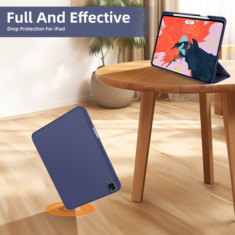 For iPad Pro 11 2024 3-fold TPU Smart Leather Tablet Case with Pen Slot(Royal Blue) - iPad Pro 11 2024 Cases by PMC TechLife | Online Shopping South Africa | PMC TechLife | Buy Now Pay Later Mobicred