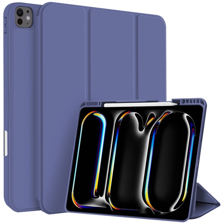 For iPad Pro 13 2024 3-fold TPU Smart Leather Tablet Case with Pen Slot(Royal Blue) - iPad Pro 13 2024 Cases by PMC TechLife | Online Shopping South Africa | PMC TechLife | Buy Now Pay Later Mobicred