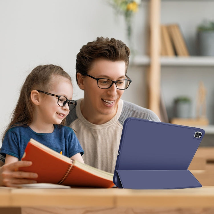 For iPad Pro 13 2024 3-fold TPU Smart Leather Tablet Case with Pen Slot(Royal Blue) - iPad Pro 13 2024 Cases by PMC TechLife | Online Shopping South Africa | PMC TechLife | Buy Now Pay Later Mobicred