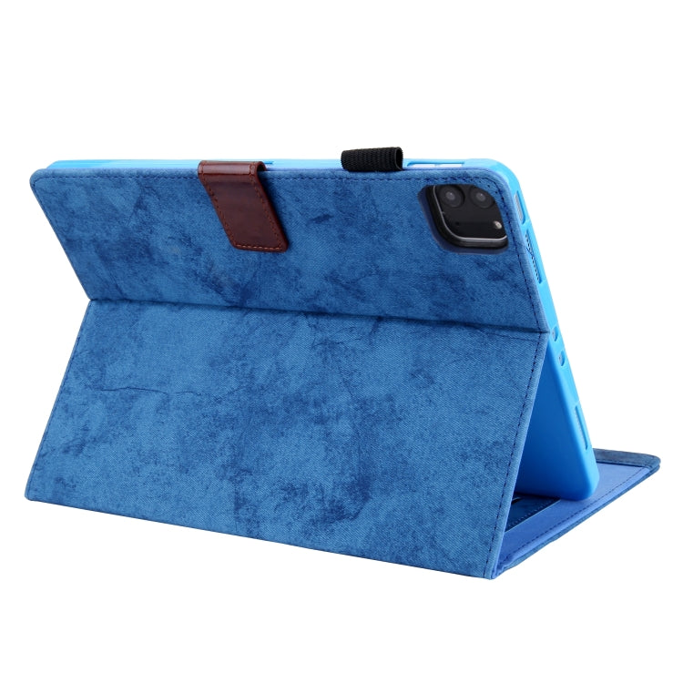 For iPad Pro 11 2024 Cloth Texture Leather Tablet Case(Blue) - iPad Pro 11 2024 Cases by PMC Jewellery | Online Shopping South Africa | PMC Jewellery | Buy Now Pay Later Mobicred