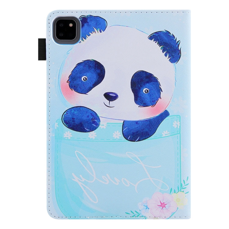 For iPad Pro 11 2024 Colored Drawing Leather Smart Tablet Case(Cup Panda) - iPad Pro 11 2024 Cases by PMC TechLife | Online Shopping South Africa | PMC TechLife | Buy Now Pay Later Mobicred