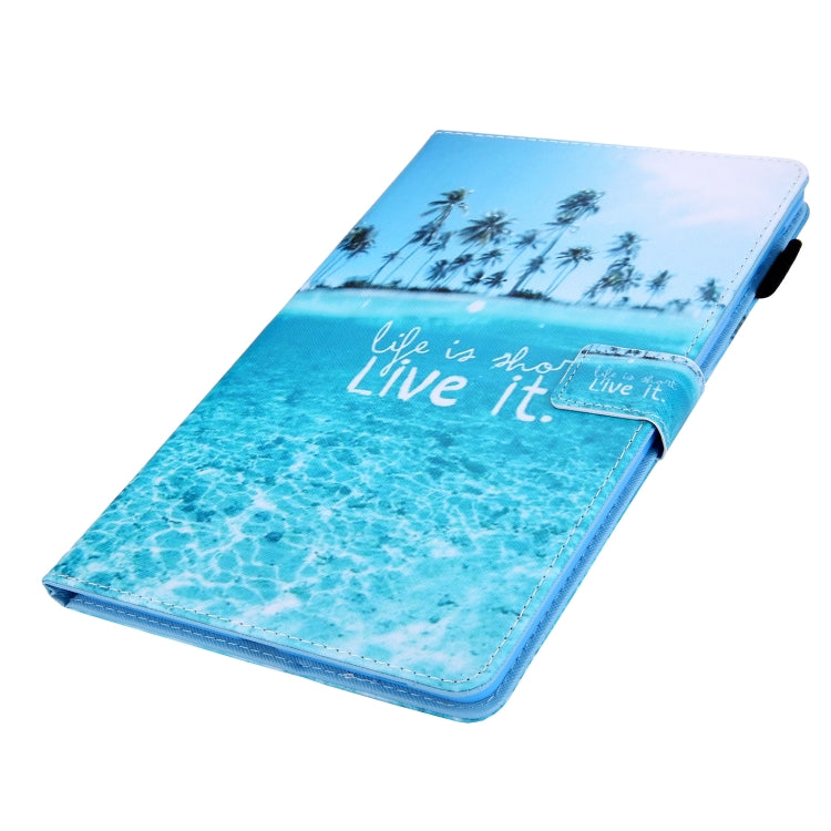 For iPad Pro 11 2024 Colored Drawing Leather Smart Tablet Case(Beach) - iPad Pro 11 2024 Cases by PMC TechLife | Online Shopping South Africa | PMC TechLife | Buy Now Pay Later Mobicred