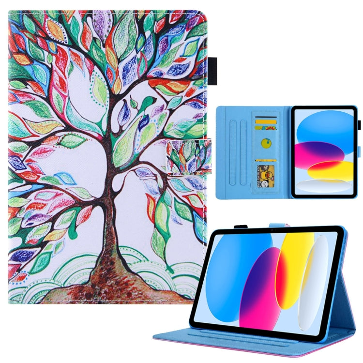 For iPad Pro 11 2024 Colored Drawing Leather Smart Tablet Case(Life Tree) - iPad Pro 11 2024 Cases by PMC TechLife | Online Shopping South Africa | PMC TechLife | Buy Now Pay Later Mobicred