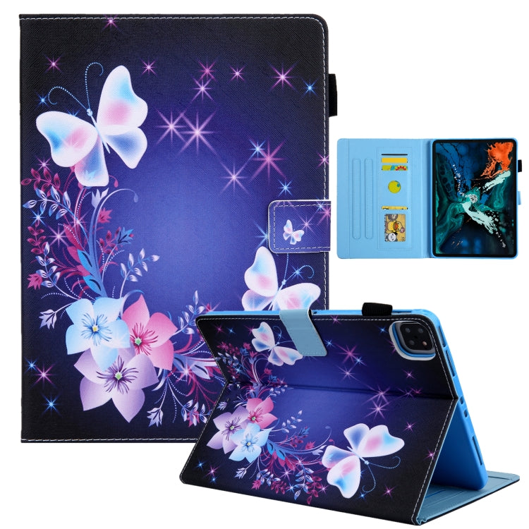 For iPad Pro 11 2024 Colored Drawing Leather Smart Tablet Case(Dual Colorful Butterflies) - iPad Pro 11 2024 Cases by PMC TechLife | Online Shopping South Africa | PMC TechLife | Buy Now Pay Later Mobicred