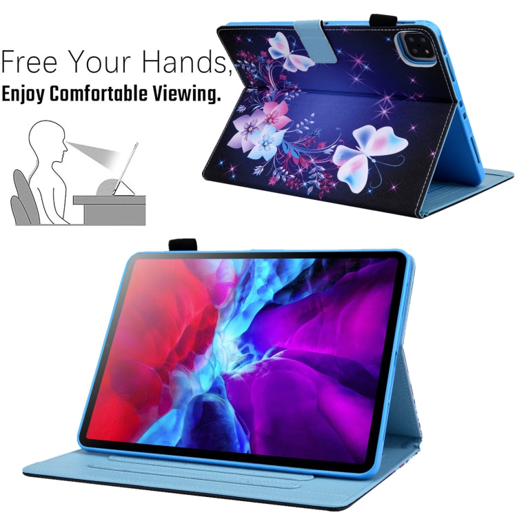 For iPad Pro 11 2024 Colored Drawing Leather Smart Tablet Case(Dual Colorful Butterflies) - iPad Pro 11 2024 Cases by PMC TechLife | Online Shopping South Africa | PMC TechLife | Buy Now Pay Later Mobicred