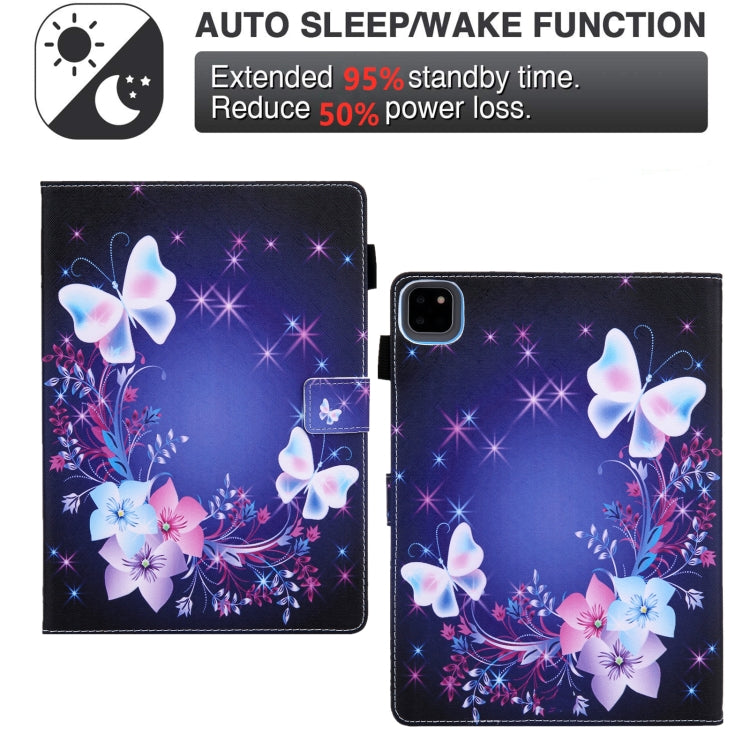 For iPad Pro 11 2024 Colored Drawing Leather Smart Tablet Case(Dual Colorful Butterflies) - iPad Pro 11 2024 Cases by PMC TechLife | Online Shopping South Africa | PMC TechLife | Buy Now Pay Later Mobicred