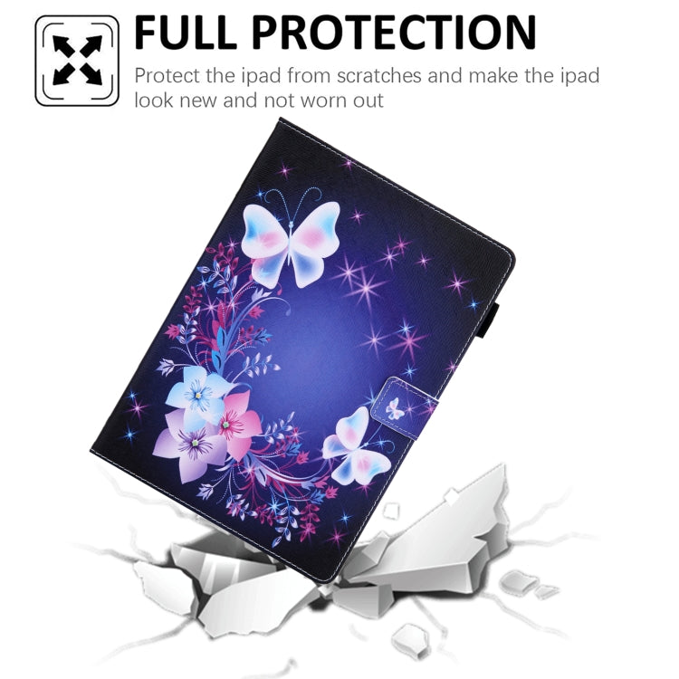 For iPad Pro 11 2024 Colored Drawing Leather Smart Tablet Case(Dual Colorful Butterflies) - iPad Pro 11 2024 Cases by PMC TechLife | Online Shopping South Africa | PMC TechLife | Buy Now Pay Later Mobicred