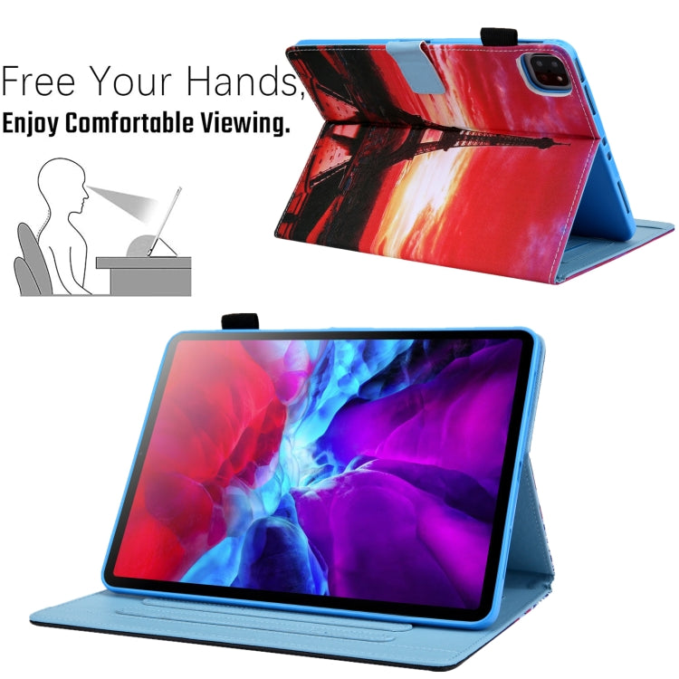 For iPad Pro 11 2024 Colored Drawing Leather Smart Tablet Case(Evening Tower) - free shipping - PMC TechLife - Order now!