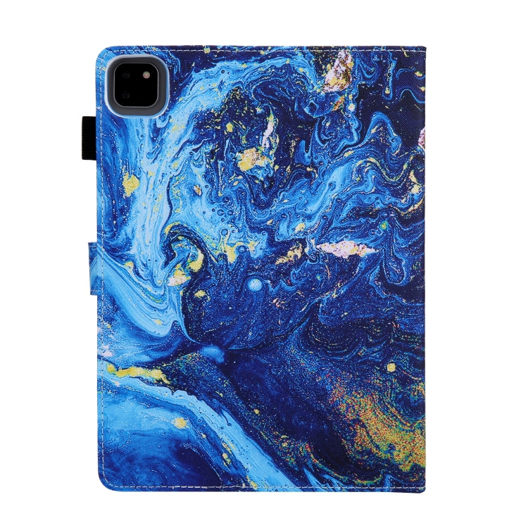 For iPad Pro 11 2024 Colored Drawing Leather Smart Tablet Case(Blue Gold) - iPad Pro 11 2024 Cases by PMC Jewellery | Online Shopping South Africa | PMC Jewellery | Buy Now Pay Later Mobicred