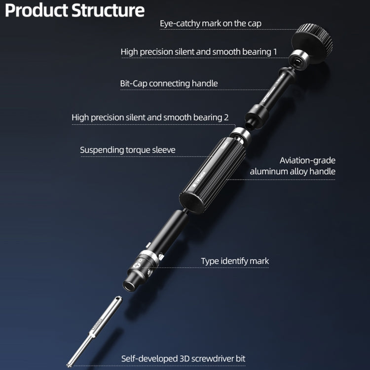 QianLi iWhale Special S2 Steel Magnetic Torque 3D Screwdriver, Model:A Phillips 0.35 - free shipping - PMC TechLife - Order now!