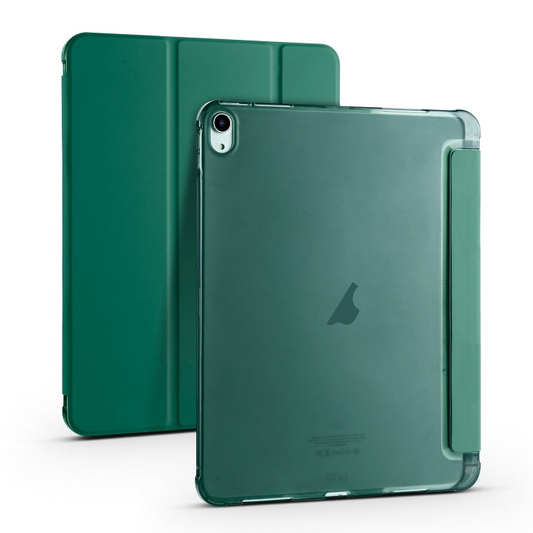 For iPad Air 11 2024 3-fold TPU Leather Smart Tablet Case with Pen Slot(Pine Green) - iPad Air 11 2024 Cases by PMC Jewellery | Online Shopping South Africa | PMC Jewellery | Buy Now Pay Later Mobicred