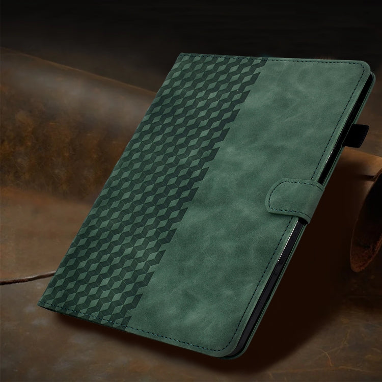 For iPad Pro 11 2024 Rhombus Embossed Leather Tablet Case(Green) - iPad Pro 11 2024 Cases by PMC Jewellery | Online Shopping South Africa | PMC Jewellery | Buy Now Pay Later Mobicred