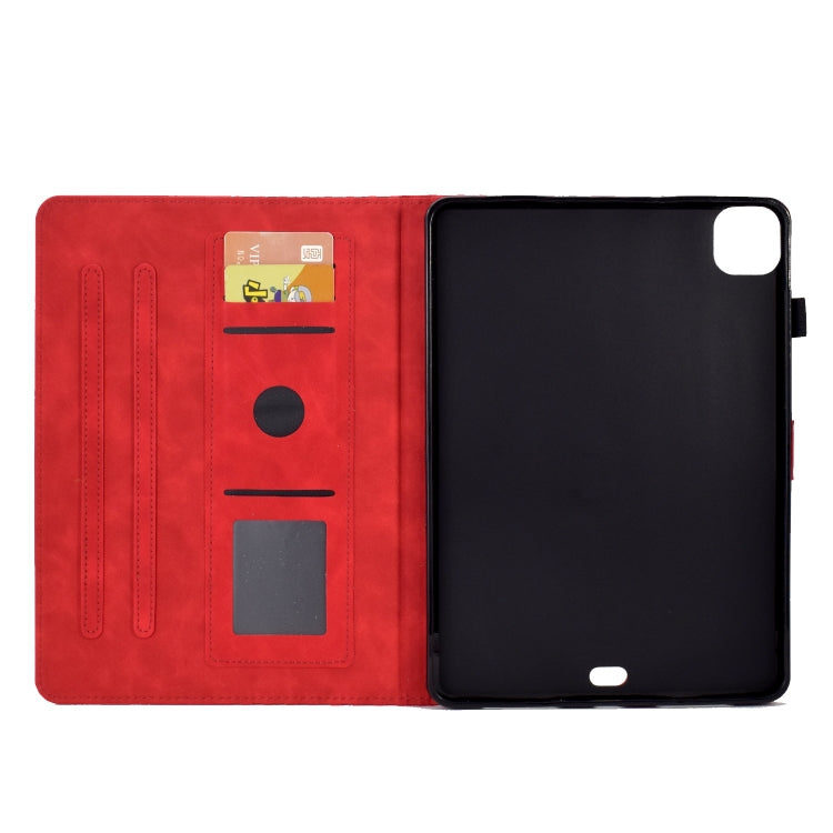 For iPad Pro 11 2024 Rhombus Embossed Leather Tablet Case(Red) - iPad Pro 11 2024 Cases by PMC TechLife | Online Shopping South Africa | PMC TechLife | Buy Now Pay Later Mobicred