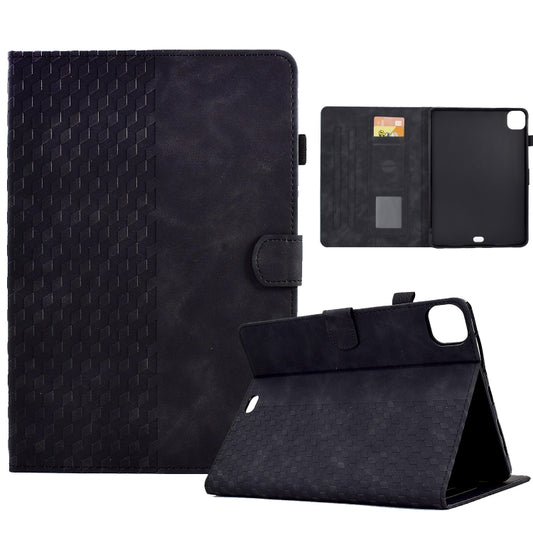 For iPad Pro 11 2024 Rhombus Embossed Leather Tablet Case(Black) - iPad Pro 11 2024 Cases by PMC Jewellery | Online Shopping South Africa | PMC Jewellery | Buy Now Pay Later Mobicred