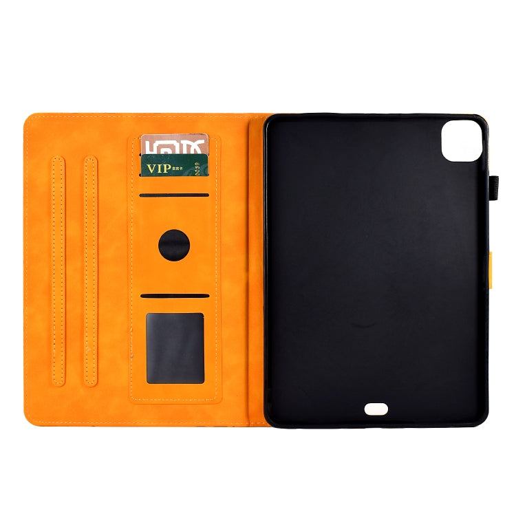 For iPad Pro 11 2024 Fortune Tree Embossed Leather Smart Tablet Case(Khaki) - iPad Pro 11 2024 Cases by PMC TechLife | Online Shopping South Africa | PMC TechLife | Buy Now Pay Later Mobicred